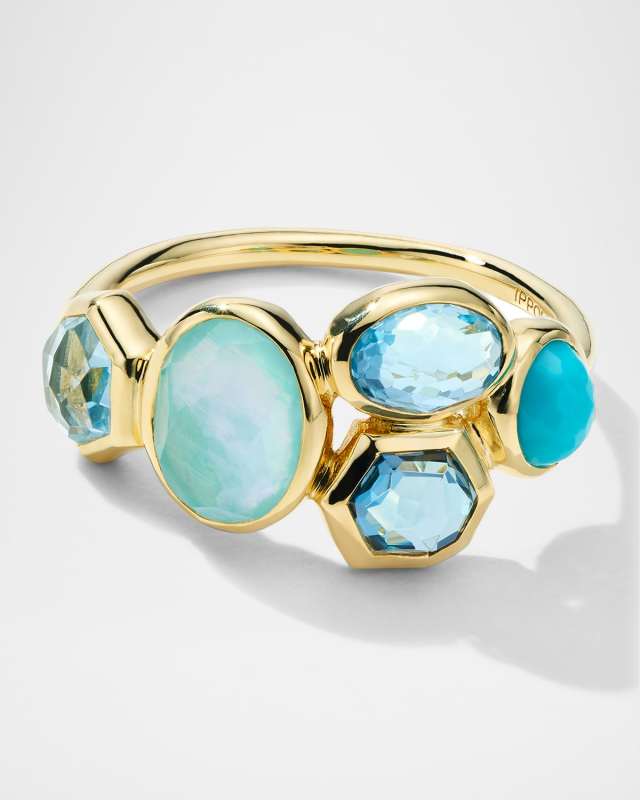 18K Gold Rock Candy Gelato 5-Stone Cluster Ring in Waterfall